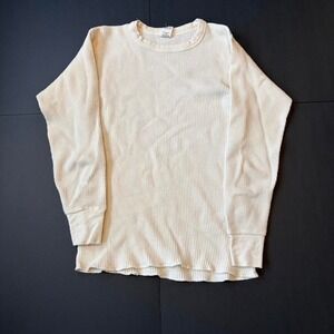 80s white knit thermal